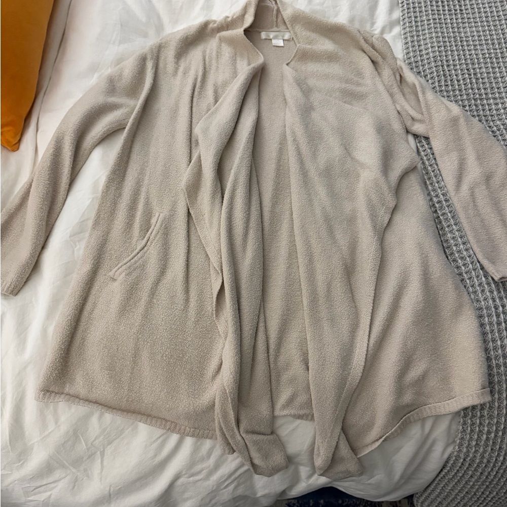 Barefoot Dreams Cream Open-Front Sweater